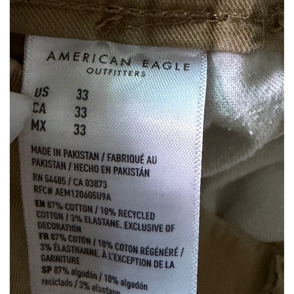 American Eagle Cargo Shorts Mens 33 Classic Flex Khaki Tan Utility EUC - Picture 6 of 6